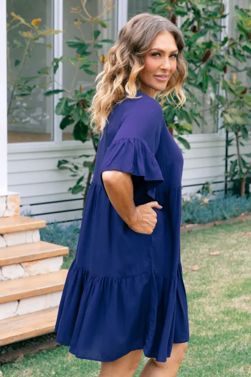 Sadie Dress in Navy