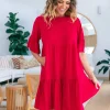Sadie Dress in Red
