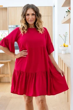 Sadie Dress in Red