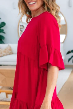 Sadie Dress in Red