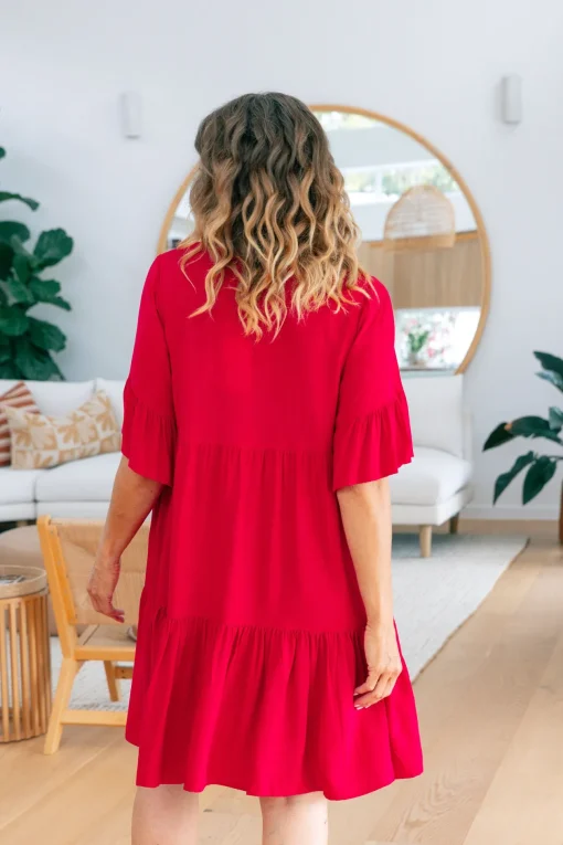Sadie Dress in Red