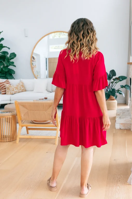Sadie Dress in Red