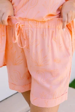 Shelley Shorts in Orange Sahara