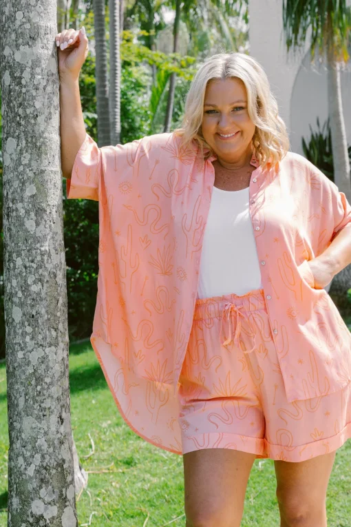 Shelley Shorts in Orange Sahara