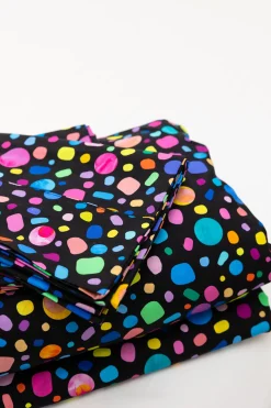 Sleep Bright Black Pebble Sheet Set by Kasey Rainbow