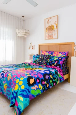 Sleep Bright Electric Leopard Quilt Cover Set by Kasey Rainbow