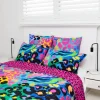 Sleep Bright Electric Leopard Quilted Coverlet Set by Kasey Rainbow