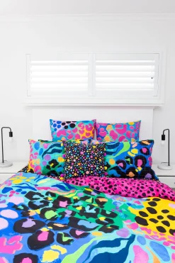 Sleep Bright Electric Leopard Quilt Cover Set by Kasey Rainbow