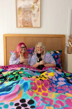 Sleep Bright Electric Leopard Quilt Cover Set by Kasey Rainbow