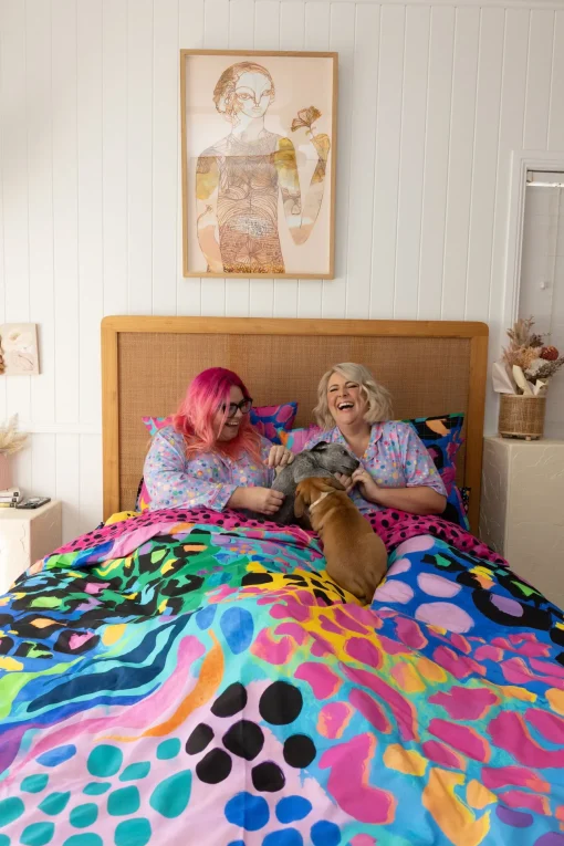 Sleep Bright Electric Leopard Quilt Cover Set by Kasey Rainbow