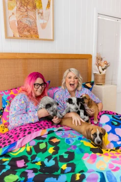 Sleep Bright Electric Leopard Quilt Cover Set by Kasey Rainbow