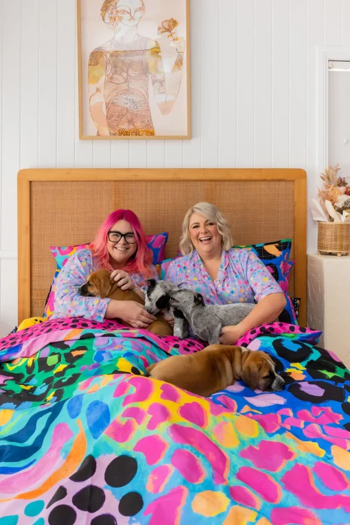 Sleep Bright Electric Leopard Quilt Cover Set by Kasey Rainbow