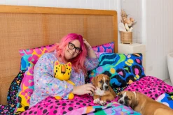 Sleep Bright Electric Leopard Quilt Cover Set by Kasey Rainbow