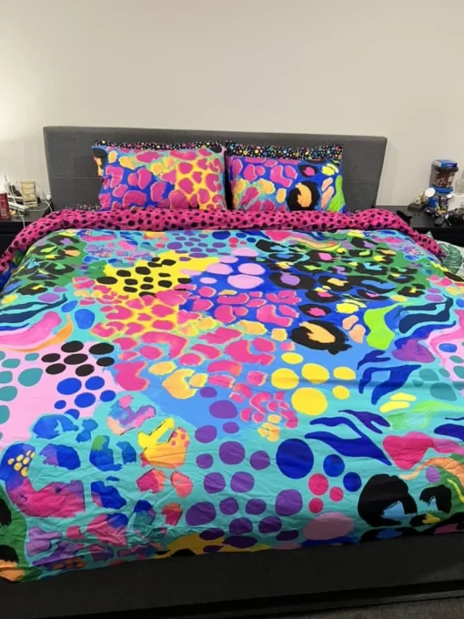 Sleep Bright Electric Leopard Quilt Cover Set by Kasey Rainbow