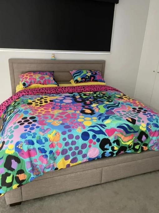 Sleep Bright Electric Leopard Quilt Cover Set by Kasey Rainbow