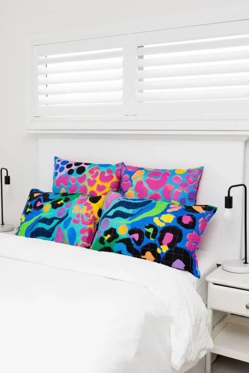 Sleep Bright Electric Leopard Quilted Coverlet Set by Kasey Rainbow
