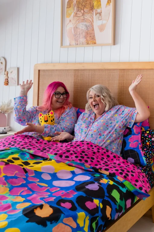 Sleep Bright Electric Leopard Quilt Cover Set by Kasey Rainbow