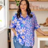 Tammin Shirt in Lilac Daisies