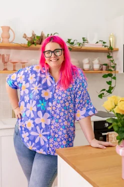 Tammin Shirt in Lilac Daisies