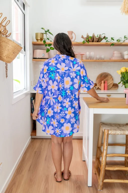 Tammin Shirt in Lilac Daisies