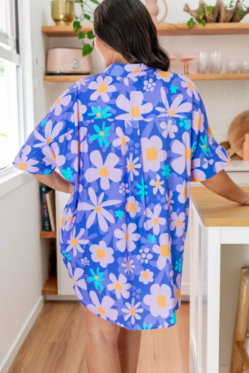 Tammin Shirt in Lilac Daisies