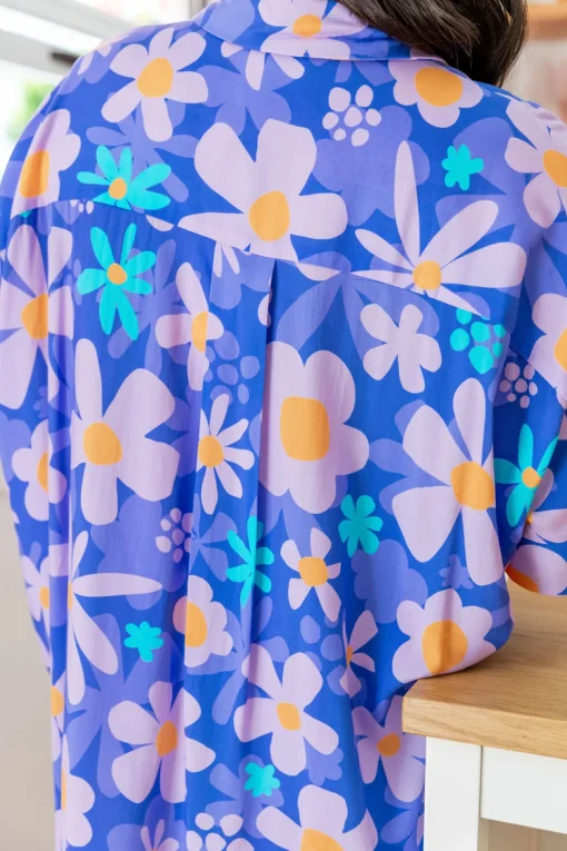 Tammin Shirt in Lilac Daisies