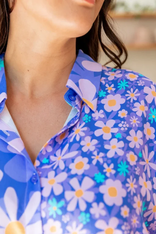 Tammin Shirt in Lilac Daisies