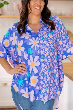 Tammin Shirt in Lilac Daisies