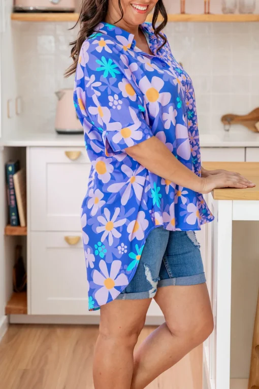Tammin Shirt in Lilac Daisies