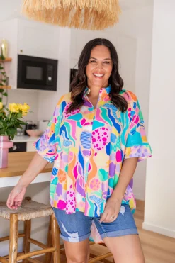 Tammin Shirt in Peachy Keen by Kasey Rainbow
