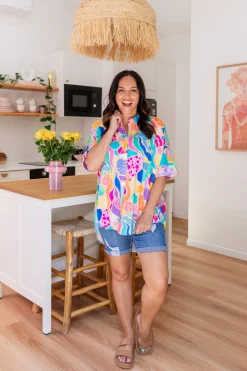 Tammin Shirt in Peachy Keen by Kasey Rainbow