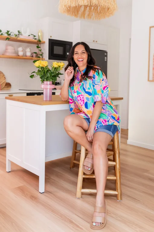 Tammin Shirt in Peachy Keen by Kasey Rainbow