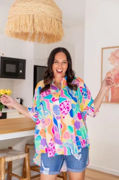 Tammin Shirt in Peachy Keen by Kasey Rainbow