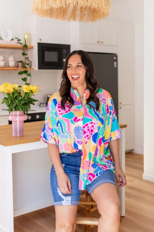 Tammin Shirt in Peachy Keen by Kasey Rainbow