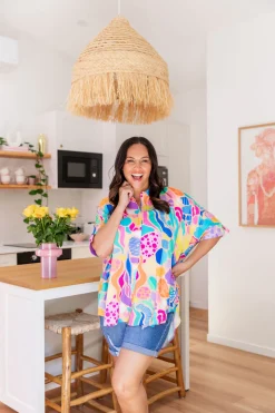 Tammin Shirt in Peachy Keen by Kasey Rainbow