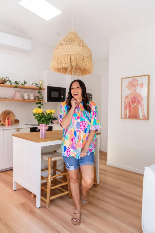 Tammin Shirt in Peachy Keen by Kasey Rainbow