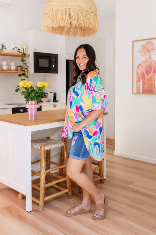 Tammin Shirt in Peachy Keen by Kasey Rainbow