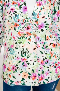 Tammy Linen Blend Blazer in Rose Fleur