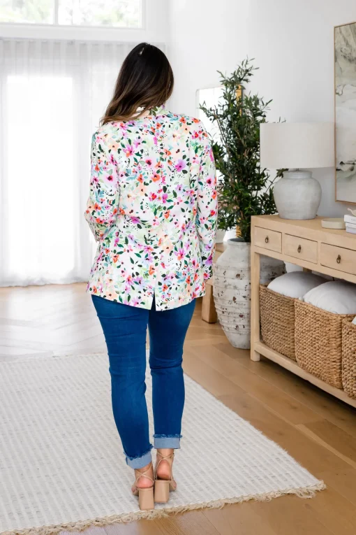 Tammy Linen Blend Blazer in Rose Fleur