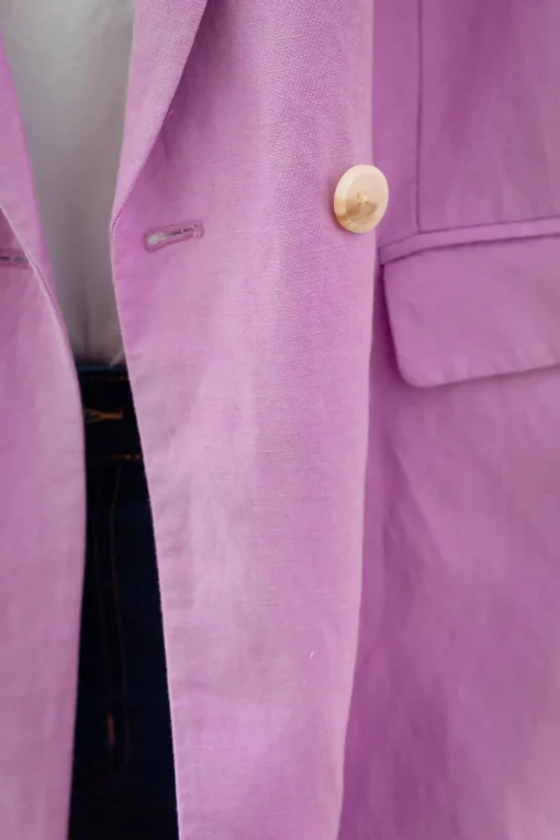 Tammy Linen Blend Blazer in Berry