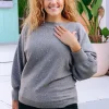 Twinkle Embellished Knit in Grey