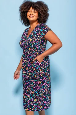 *UNICORN* Aurora Midi Dress in Black Pebble by Kasey Rainbow