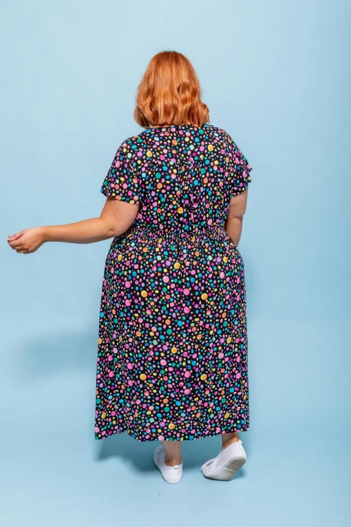 *UNICORN* Aurora Midi Dress in Black Pebble by Kasey Rainbow