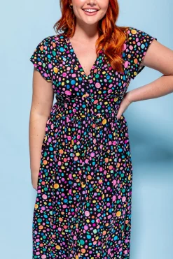 *UNICORN* Aurora Midi Dress in Black Pebble by Kasey Rainbow