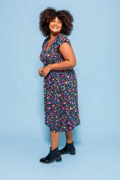 *UNICORN* Aurora Midi Dress in Black Pebble by Kasey Rainbow