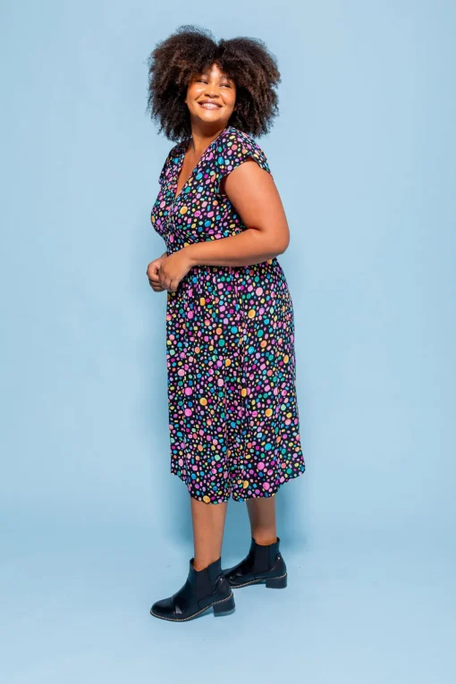 *UNICORN* Aurora Midi Dress in Black Pebble by Kasey Rainbow