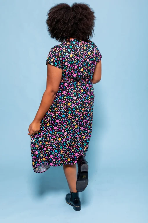 *UNICORN* Aurora Midi Dress in Black Pebble by Kasey Rainbow