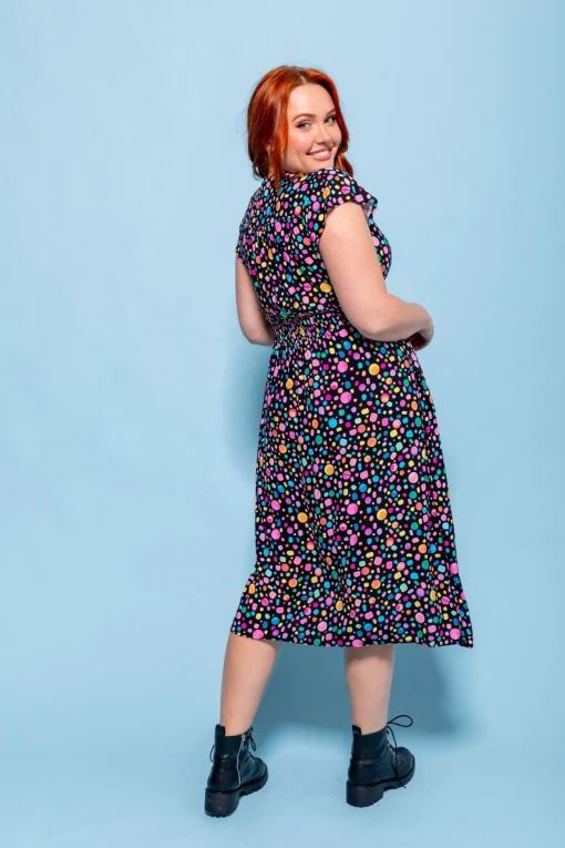 *UNICORN* Aurora Midi Dress in Black Pebble by Kasey Rainbow