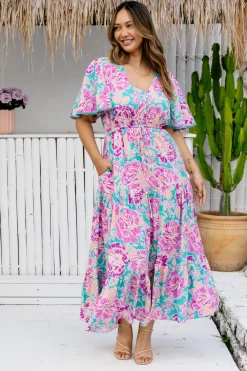 *UNICORN* Charlize Maxi Dress in Destiny Print