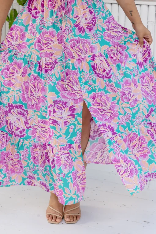 *UNICORN* Charlize Maxi Dress in Destiny Print